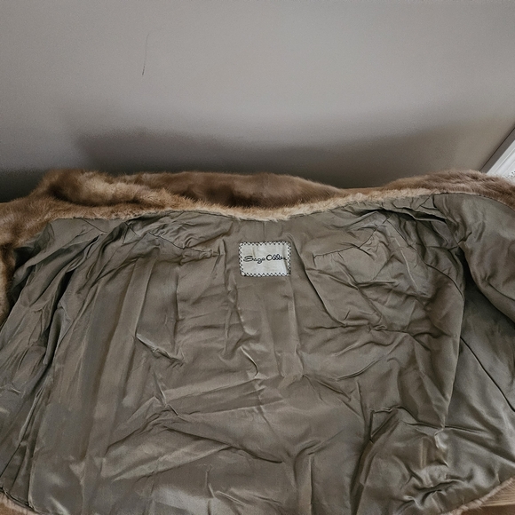 Vintage Mink Fur Capelet Cropped Fur Jacket | Light Brown | Old Hollywood - Picture 12 of 15